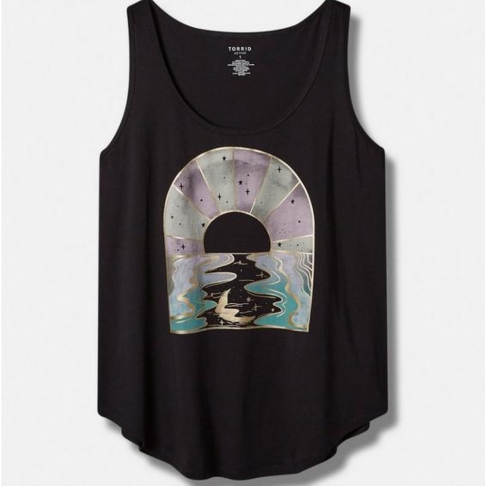 Torrid Performance Cotton Scoop Neck Sleeveless Active Tank